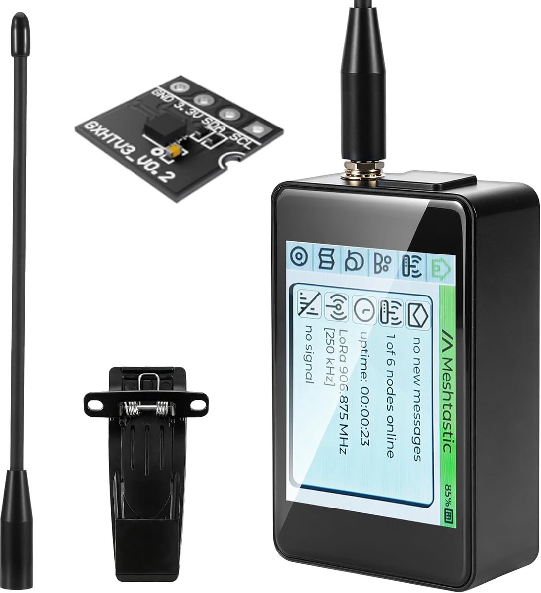 LoRa ESP32 V4 module met TH-sensor - touchscreen-behuizing - GNSS en 2800 mAh accu - ShopVlot