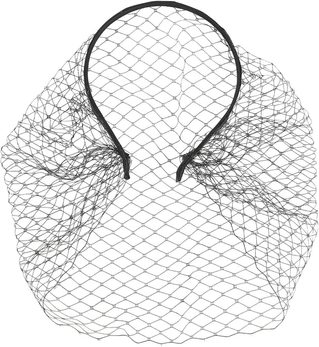Fascinator dames zwart - met zwarte sluier - haarrijf met mesh - perfect voor bruiloften - ShopVlot