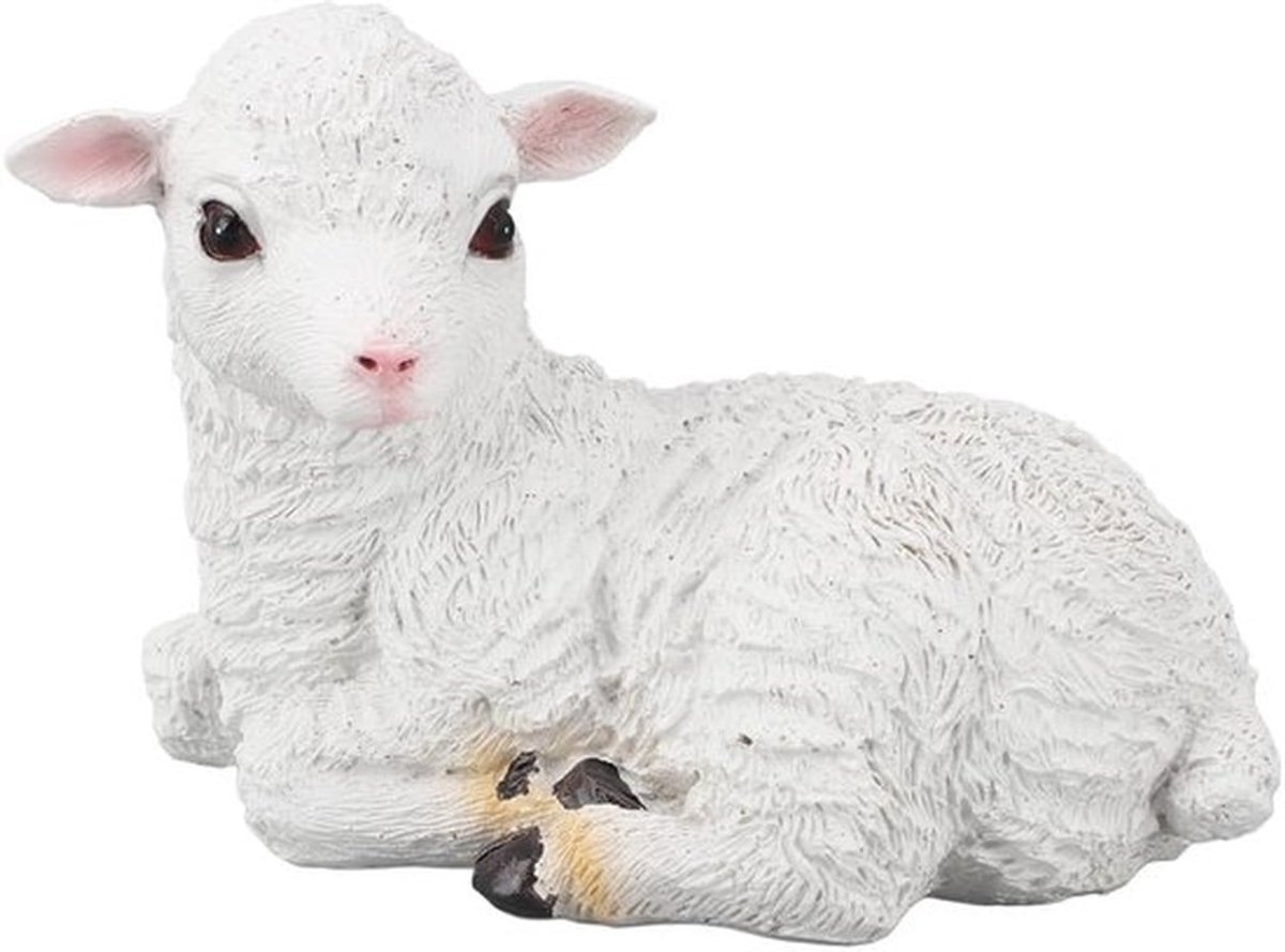 Schaap Standbeelden, Hars Lam Standbeeld Buitenstandbeelden voor Tuin Decoratie, Lam Vorm Tuin Sculptuur voor Binnen en Buiten Decoratie (1)