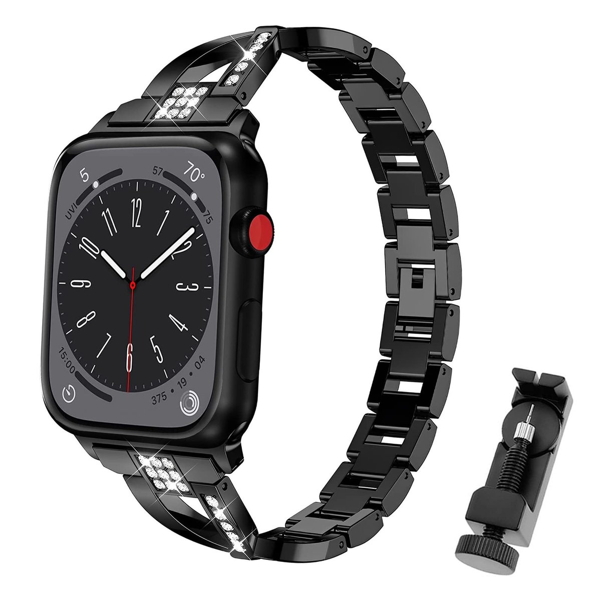Solidchoice - Verstelbare Metalen Vervangstrap voor Apple Watch