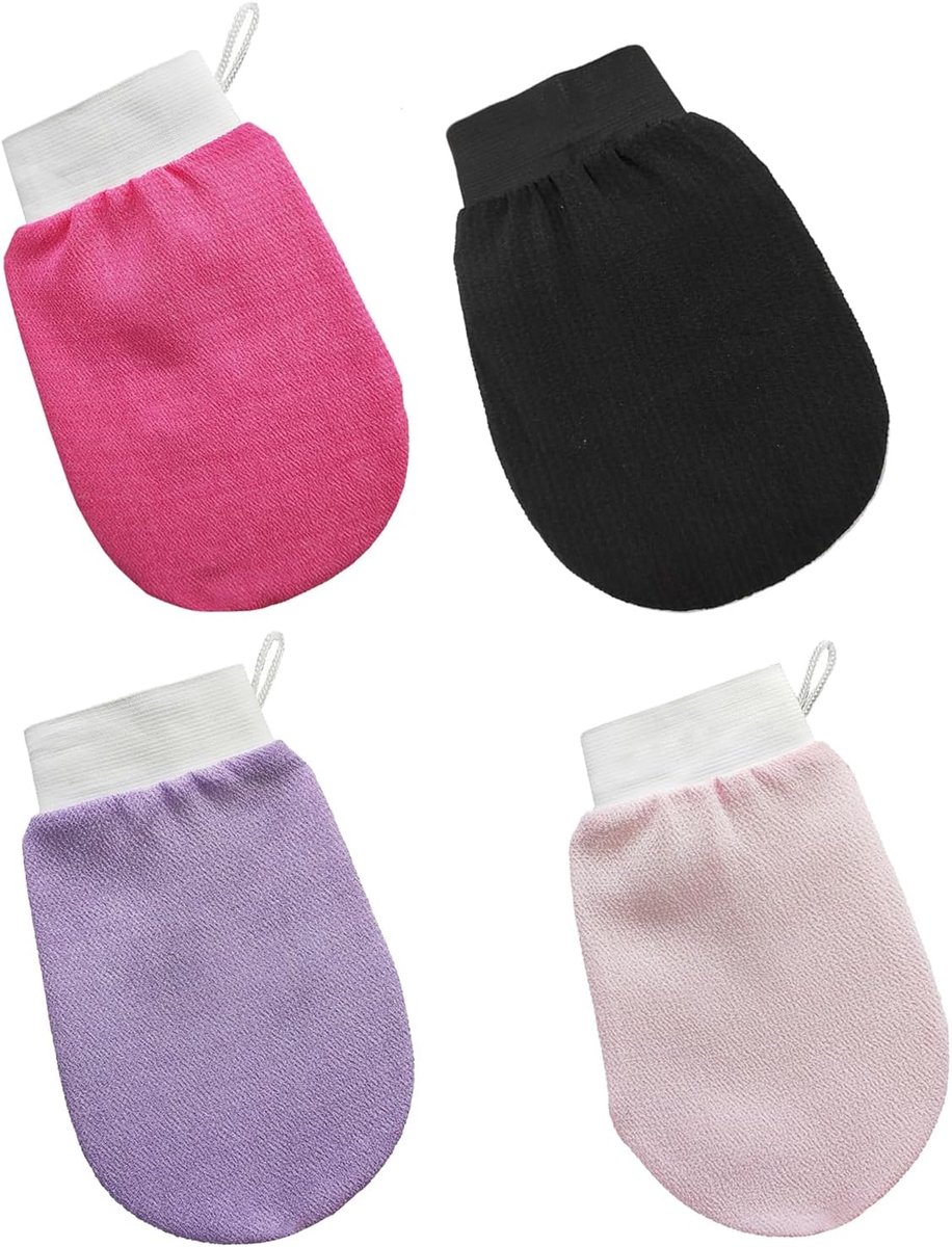 Exfoliërende Handschoenen 4pcs - Rayon Materialen - Dode Huid Verwijdering - Voor Diepe Reiniging - ShopVlot
