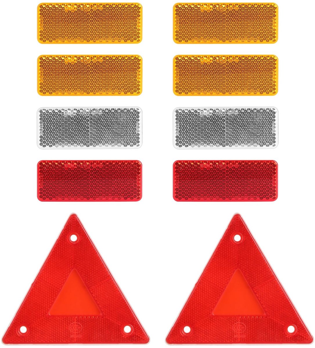 Solidchoice - Set van 10 Zelfklevende Reflectiestickers voor Auto's