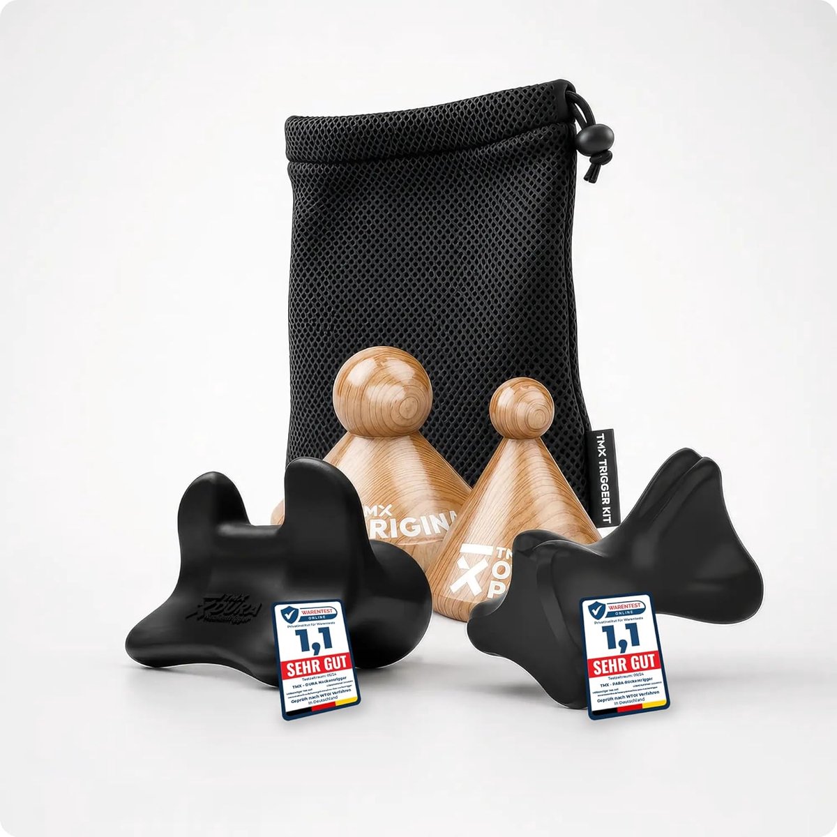 Massage set voor rugpijn - acupressuur - 4 triggerpoint tools - ondersteuning bij spierpijn - ShopVlot