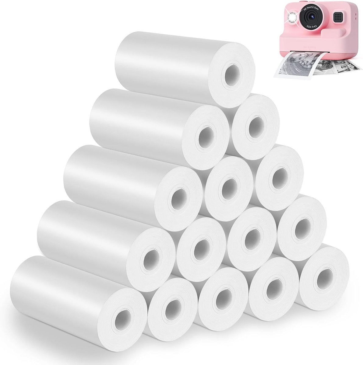Thermisch papier 57mm x 500 - wit - navulpapier voor kids camera - ideaal voor scrapbooking - ShopVlot