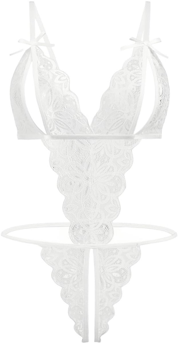 Solidchoice - Dames Kant Bodysuit voor Nachtkleding