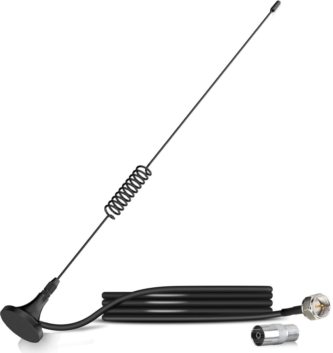 Solidchoice - FM Antenne met Magnetische Basis en 2m Verlengkabel