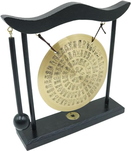 Feng Shui gong 20 cm - messing tafelgong - rustgevend geluid - perfect voor meditatie - ShopVlot — afbeelding 3