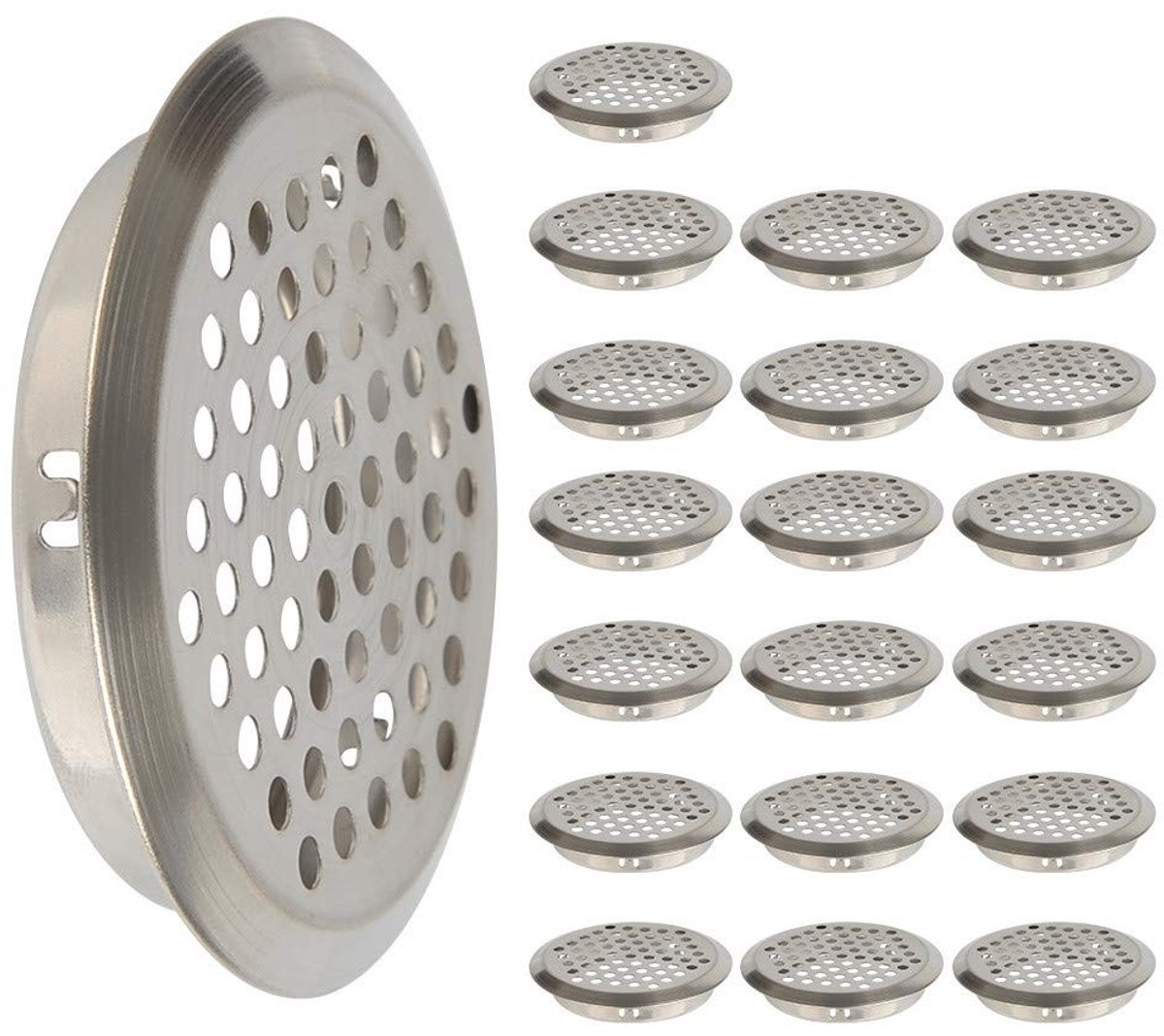 Solidchoice - Set van 20 Ronde RVS Luchtverfrissers voor Ventilatie