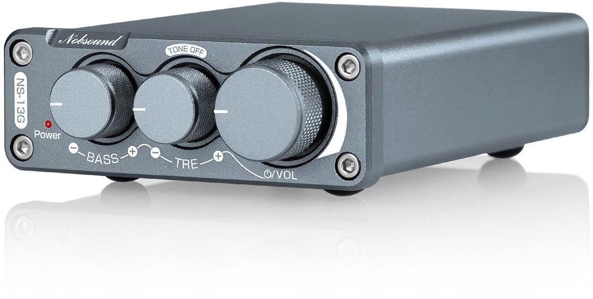 Solidchoice - Mini 2-Kanaals Versterker met Hi-Fi Geluid en Bass Controle