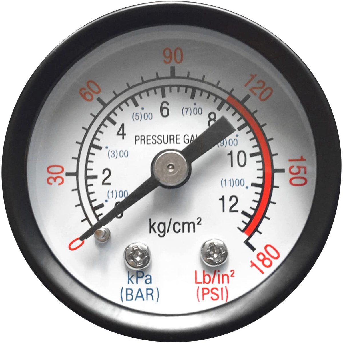 Solidchoice - Kleine Manometer met 1/8 Inch Schroefdraad en Meetbereik 0-12 Bar