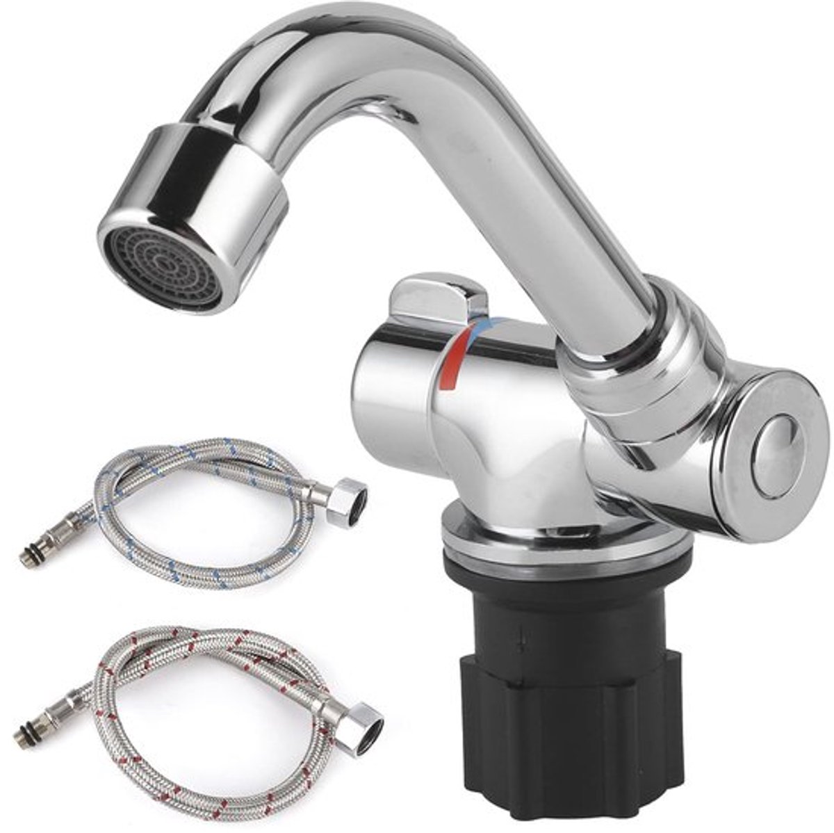 Rv Kraan, Vouwkraan voor Warm en Koud Water, Keuken Sink Kraan voor Keuken, Rv, Caravan (Installatiedraad: 1/2in)