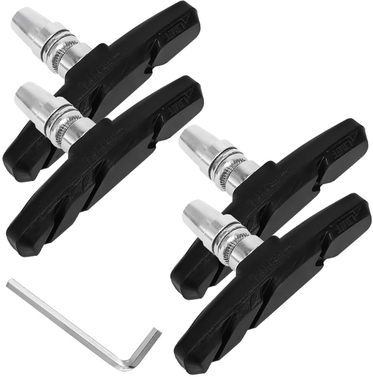 Solidchoice - 2 Paar Universele Fietsremblokken, Geluidsarm, 70 mm