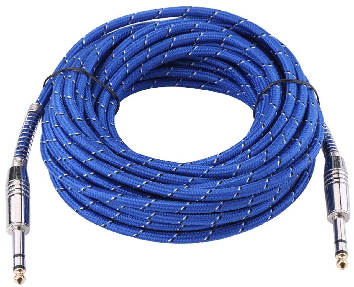 Audio kabel 6,35mm stereo mannelijke connector - 10 meter lengte - hoogwaardig materiaal - ShopVlot