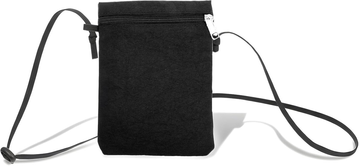 Mobiele telefoon tas - kleine schoudertas - polyester met rits - praktische draagtas voor uitjes - ShopVlot