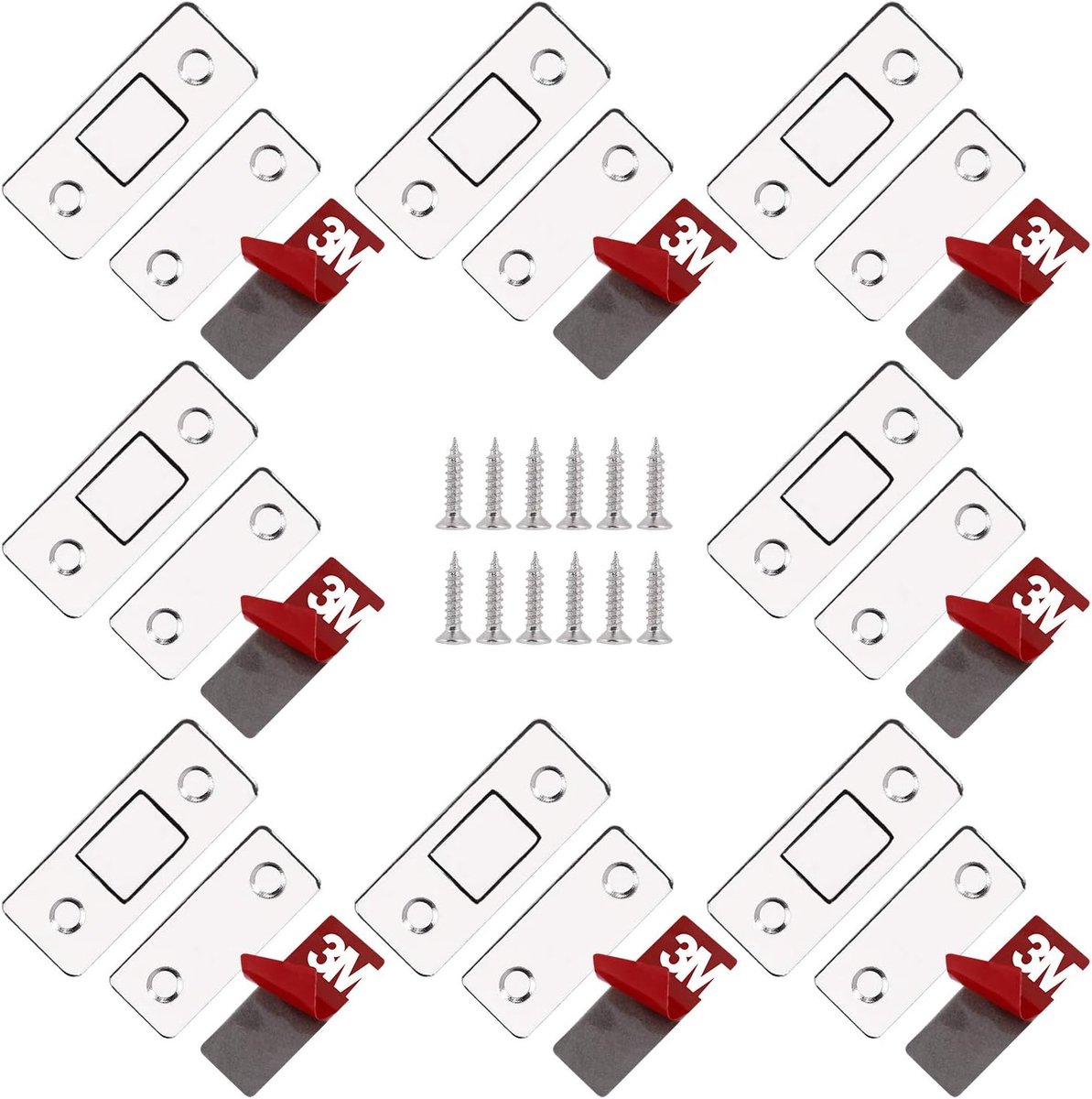 Magnetische Deurslot Kastmagneten - Met Lijm en Schroeven - Voor Glijdende Deuren, Lades, Ramen - ShopVlot