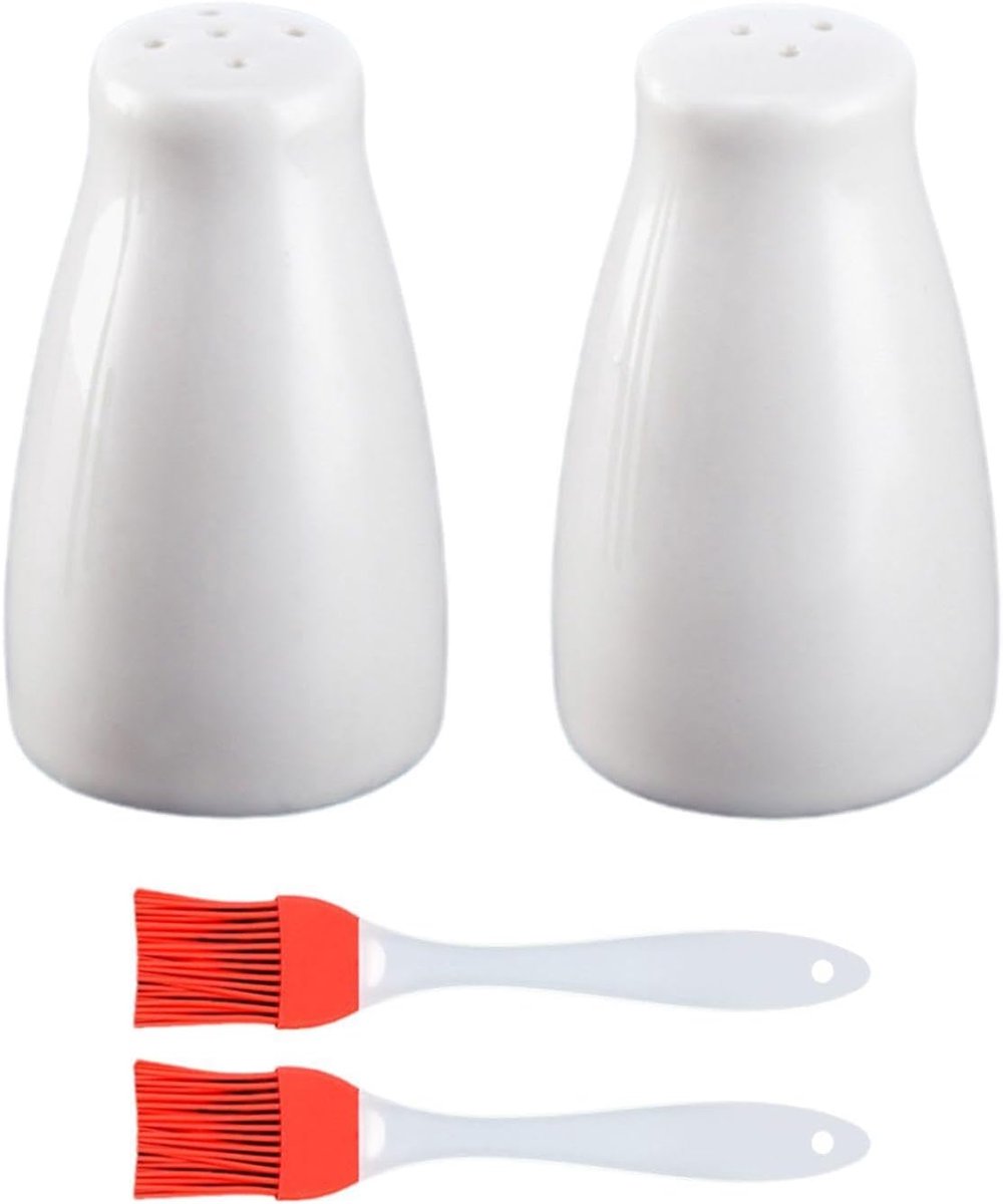 Kruidenflessen set 2 stuks - Siliconen kwasten - Warmtebestendig - Ideaal voor marineren - ShopVlot