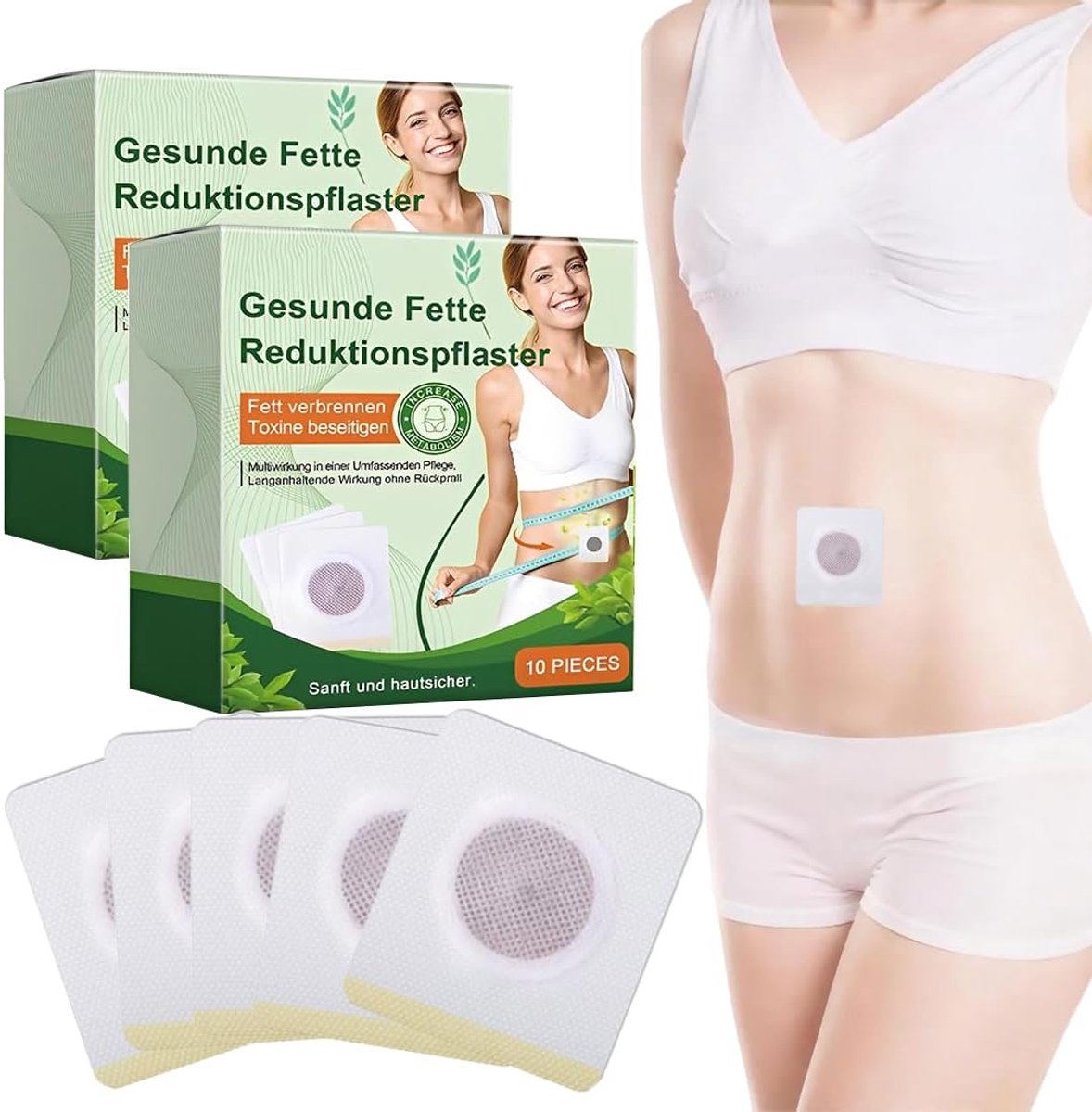 Afslankpleisters 20 Pack - Ademend en Comfortabel - Natuurlijke Kruideningrediënten - Versnel Gewichtsverlies - ShopVlot