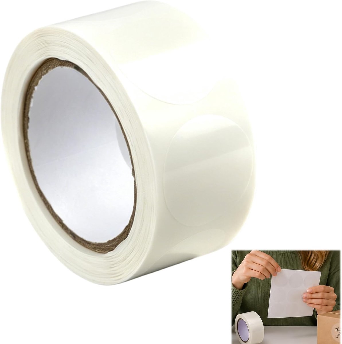 Ronde transparante stickers 25 mm - zelfklevend vinyl - waterdicht - ideaal voor labelen - ShopVlot