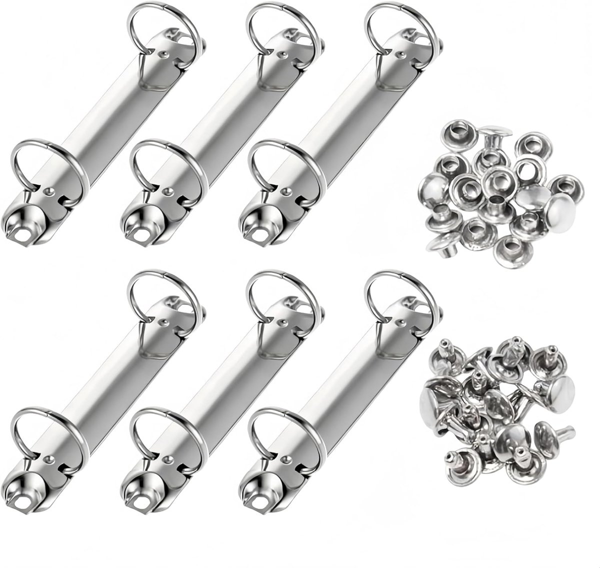 Ringband Mechanisme 2 Ring - O-Vormige Metalen Clip - 6 Stuks - Voor Persoonlijke Planner of Notitieboek - ShopVlot