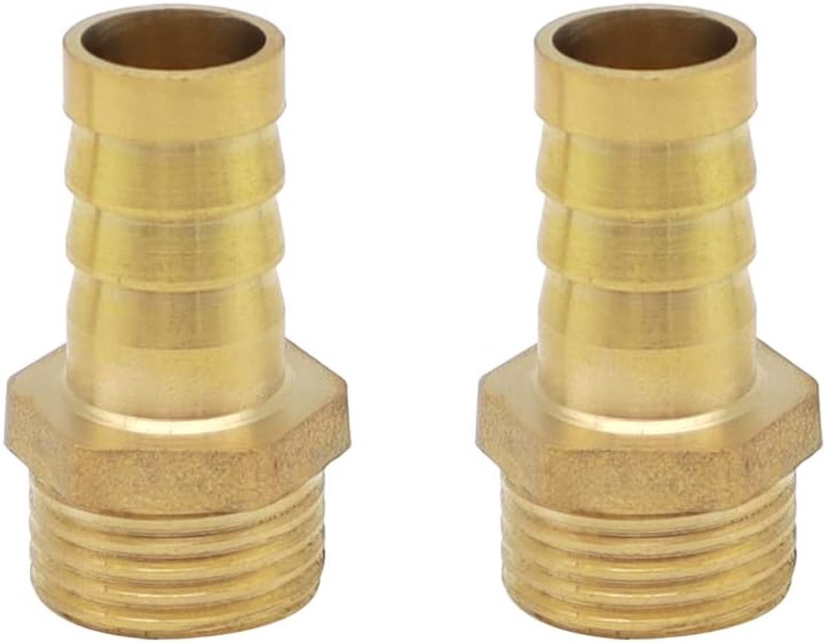 Hose connector G1/2 - messing spiny koppelingen - 2 stuks - ideaal voor water en brandstof. - ShopVlot