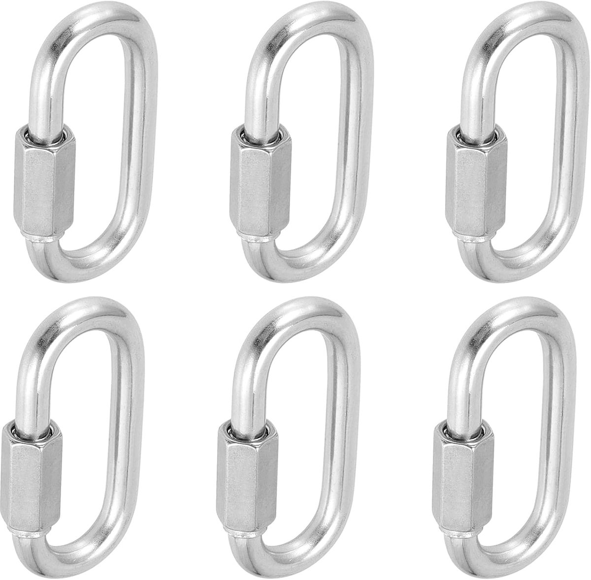 Screw Connectors M8 - 8 mm Carabiner - RVS - 500 kg laadvermogen - ShopVlot