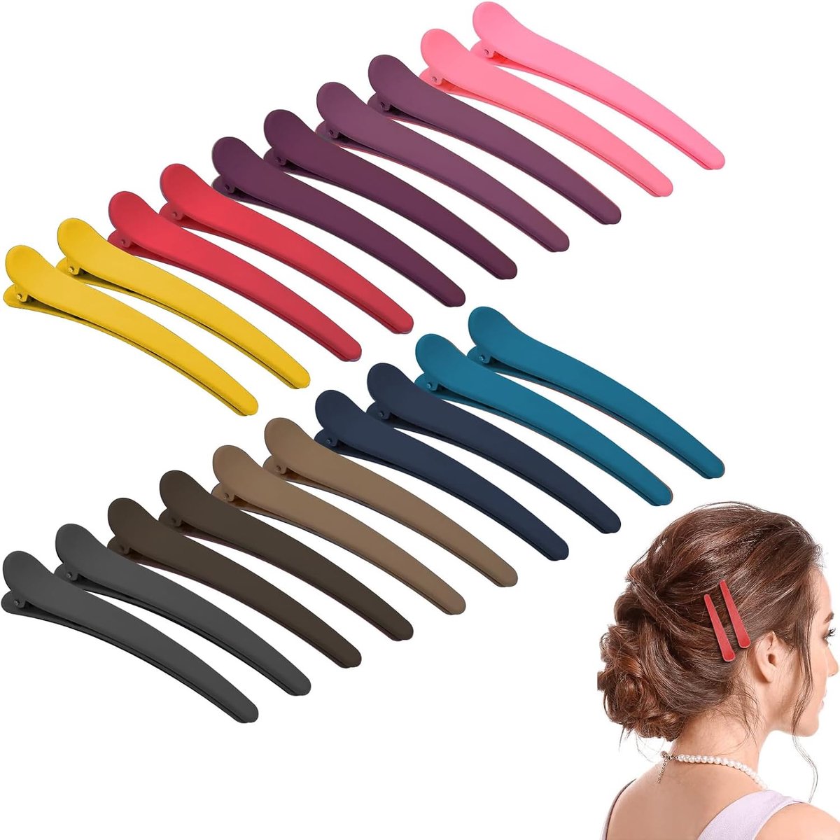 Haarclips, Duckbill Haarclips - Multicolor - Professionele haarstyling - Perfect voor DIY kapsels - ShopVlot