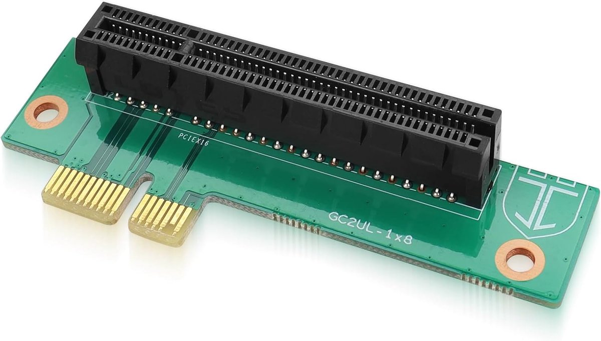 GINTOOYUN PCI - e 1x to 8X Vertical Card Right Angle 90 Degree PCie 1x Male to 8X Female Expansion Card for Mini - ShopVlot