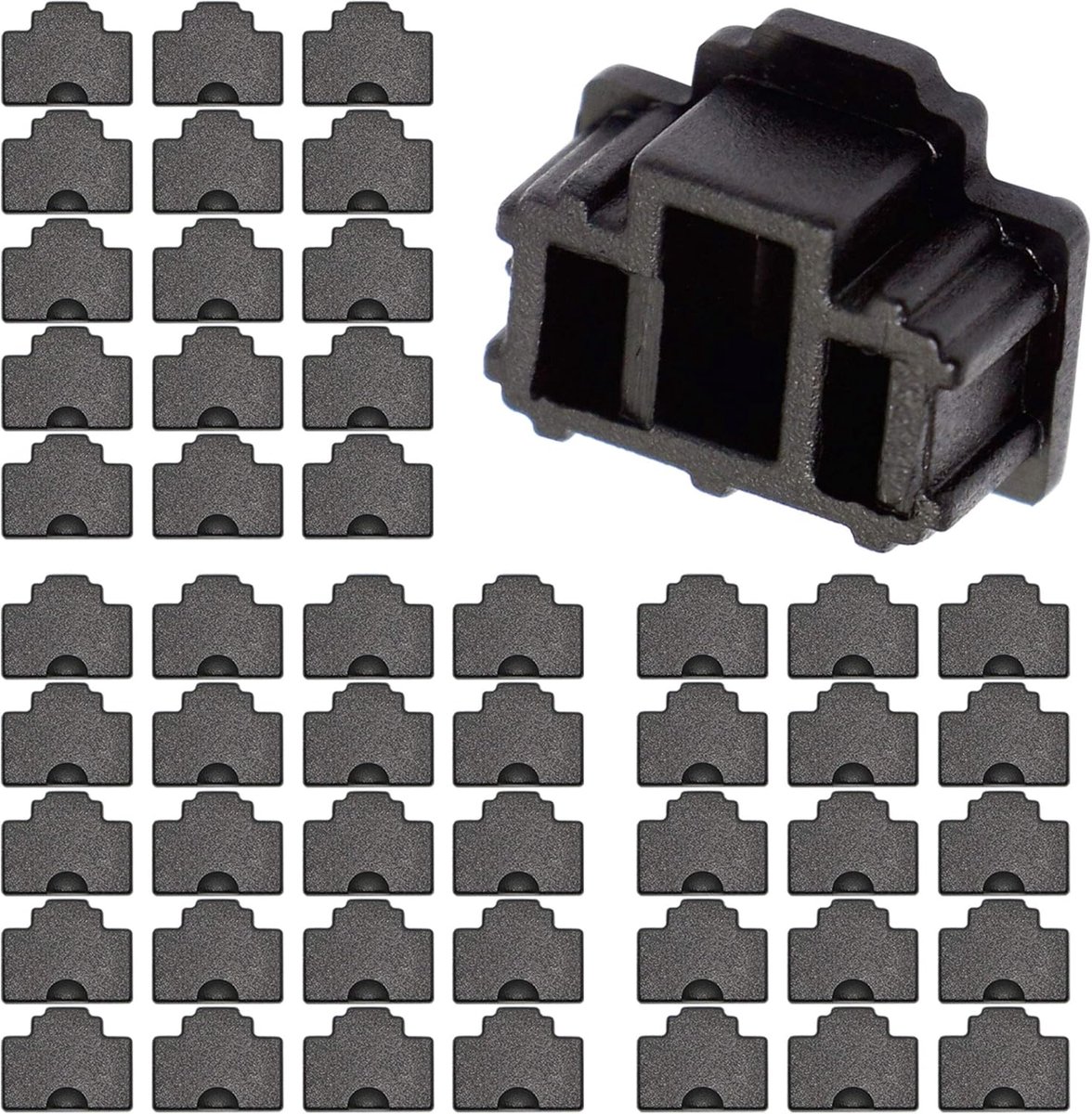 GINTOOYUN RJ45 Anti Dust Cover Cap Ethernet Hub Port Plug Protector By FENGQLONG 50Pcs Black - ShopVlot