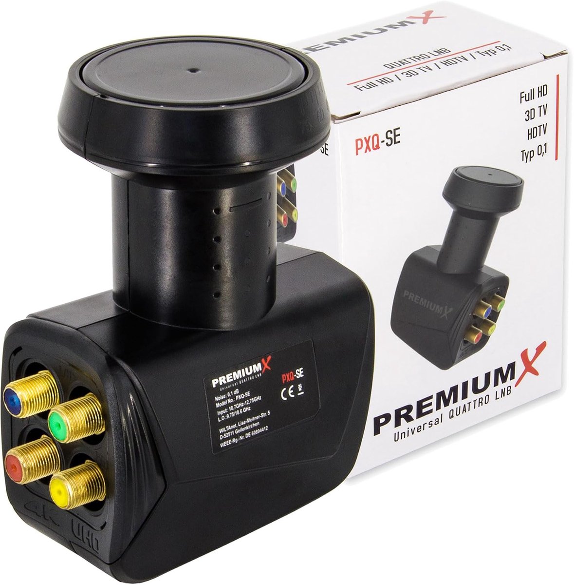PremiumX Quattro LNB for Multiswitch - TV Signal Converter Multiswitch with Weather Protection - ShopVlot