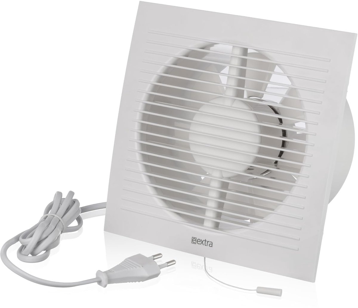 Ø 150 mm exhaust fan with cable - white wall fan silent - aerator for kitchen, toilet, bathroom - ShopVlot