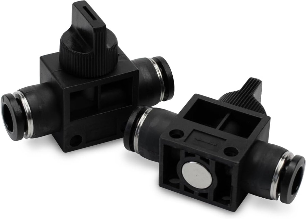 Bwintech 2pcs 10mm tube OD airflow control ball valve push to connect straight Pneumatic Union Fitting - ShopVlot