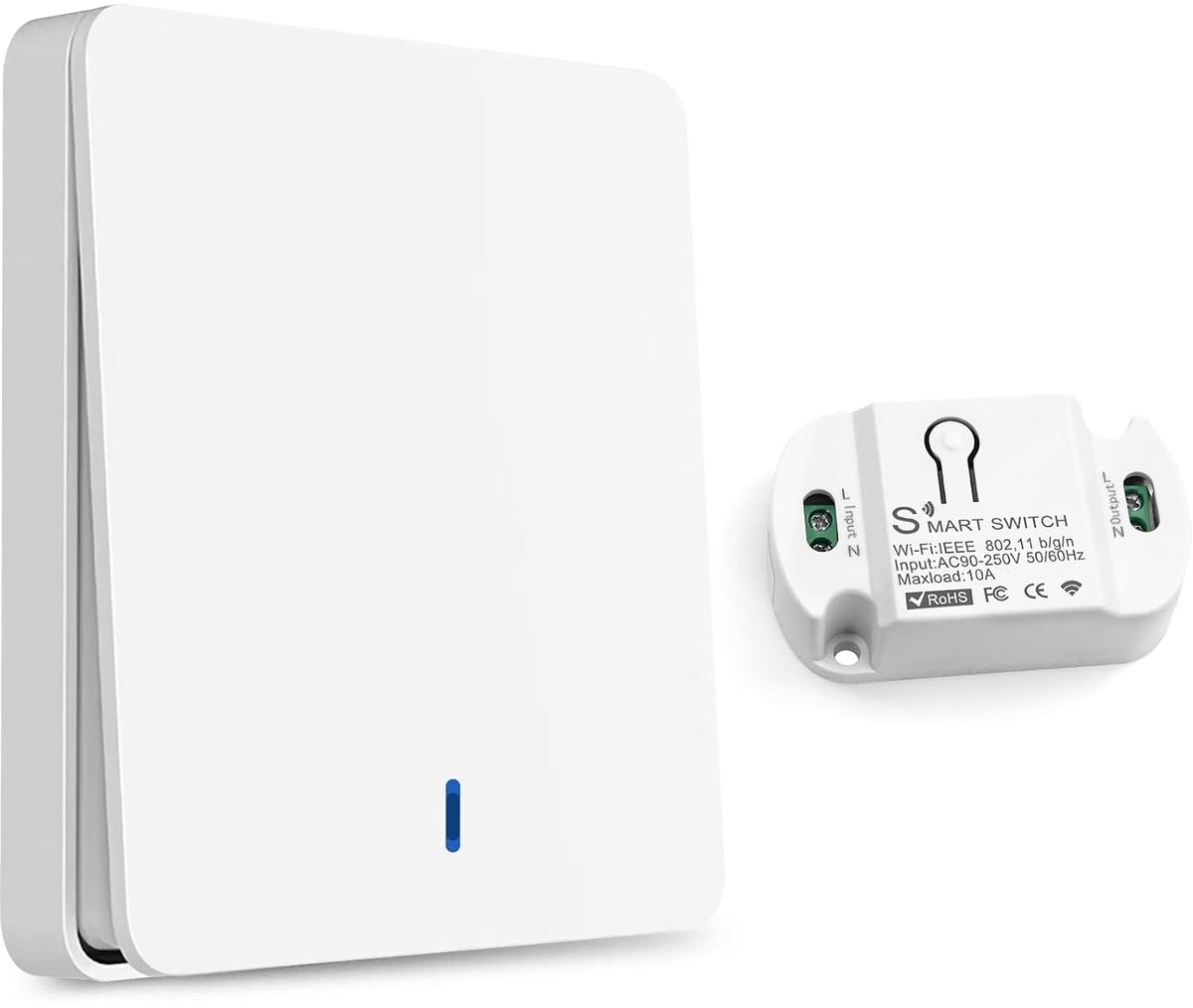 Wireless light switch 230V, RF 433Mhz wireless light switch, wireless light switch set with receiver, light switch - ShopVlot