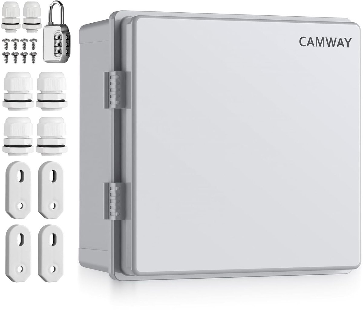 CAMWAY Waterdichte aansluitdoos voor buiten, IP67, behuizing van ABS-kunststof, waterdichte box compleet met - ShopVlot