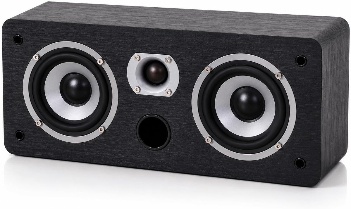 Dynavoice Magic CR-4 Black Matt – Passive Center Speaker 2-Way, 2x4" Woofer + 1" Tweeter, Only 11cm Deep, Front Bass - ShopVlot