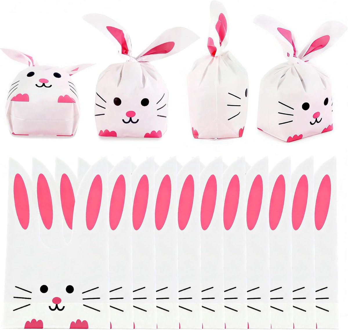 50 Stuks Paaszakjes, 22 X 13,5 Cm - Feestzakjes, Schattige Zakjes, Cadeauzakjes Voor Verjaardag, Koekjeszakjes - ShopVlot