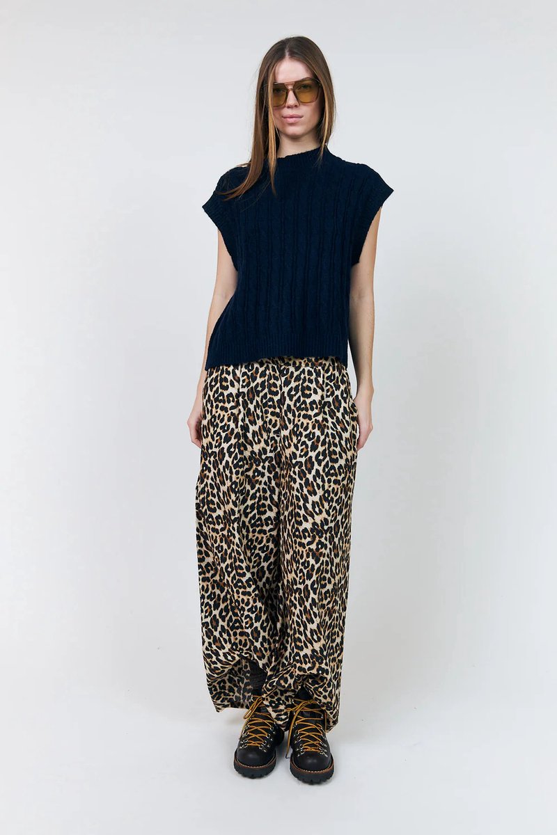 Lollys Laundry Mira - Broek - Luipaard - Bruin - L