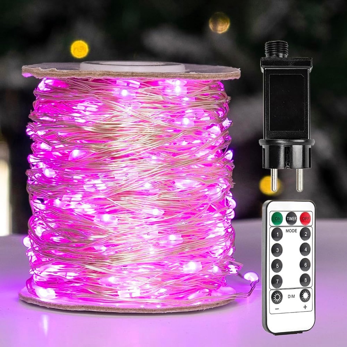 30 m Pink Fairy Lights Long Electric Fairy Lights for Indoor with Remote Control 300 LEDs for Bedroom, Living Room - ShopVlot
