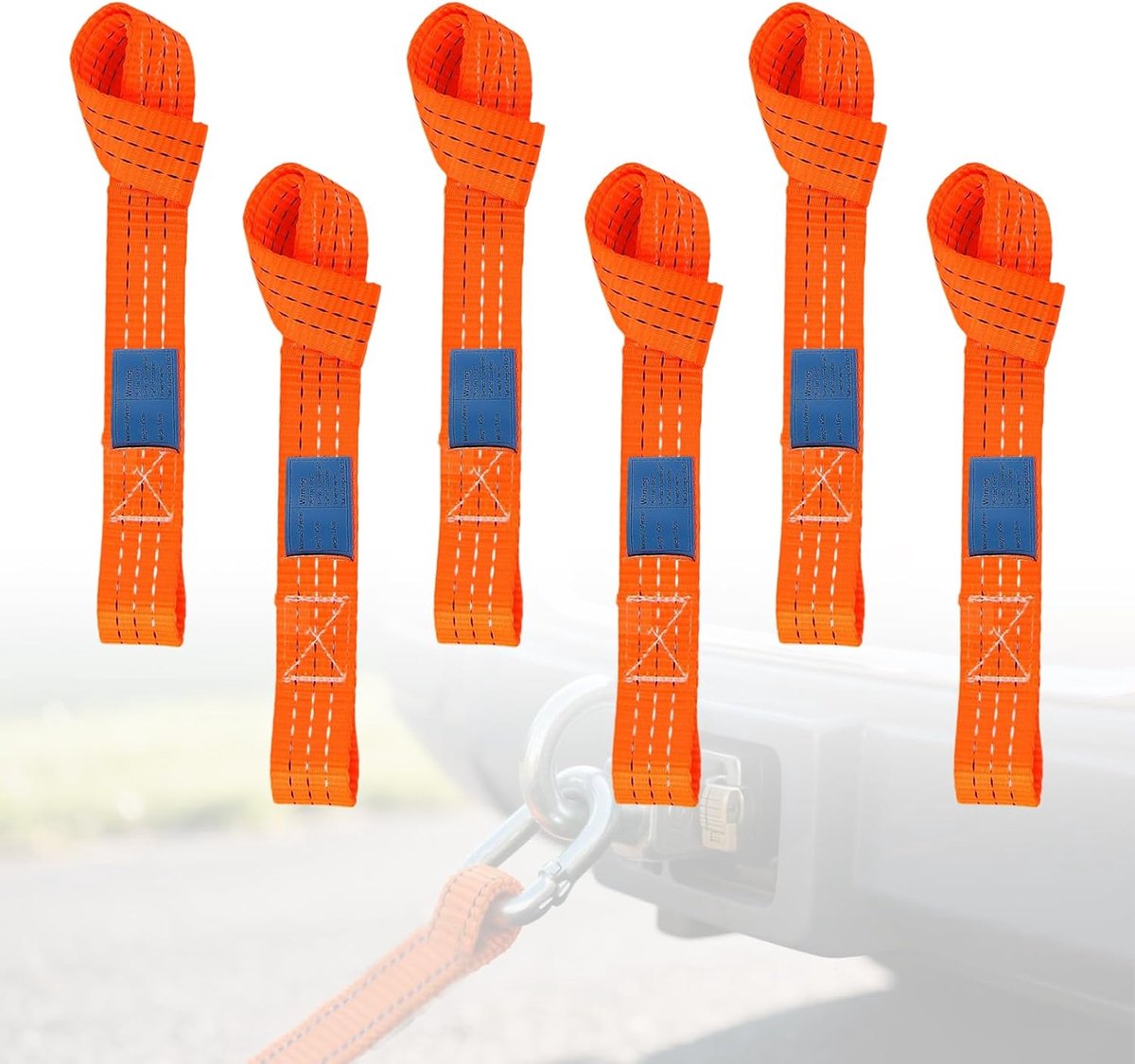 Pack of 6, 43.7 x 3.8 cm, 1000 kg, for Motorcycle, ATV, UTV, Cycling, Camping, Climbing, Robust, Solid and Durable - ShopVlot