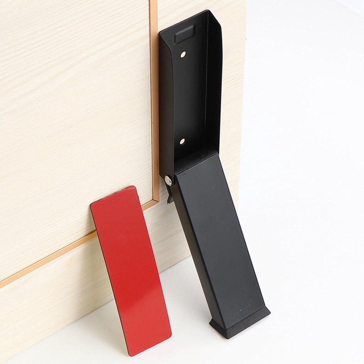Durable Door Stopper Stainless Steel Door Stopper No Drilling Non-Slip Self-Adhesive Door Stopper for Home, Office - ShopVlot