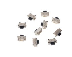 10 pieces, 1 set of side touch push button Micro SMD SMT Tact Switch, 2 x 4 x 3.5 mm, side switch push, white + - ShopVlot