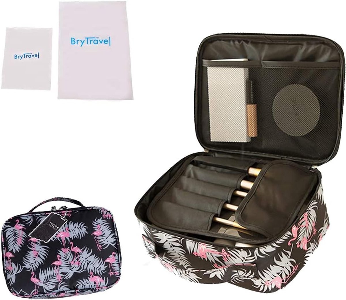 Foldable Toiletry Bag with Hook, Upgraded Cosmetic Bag for Travel, Large Capacity, Waterproof, Cosmetics Organiser for - ShopVlot