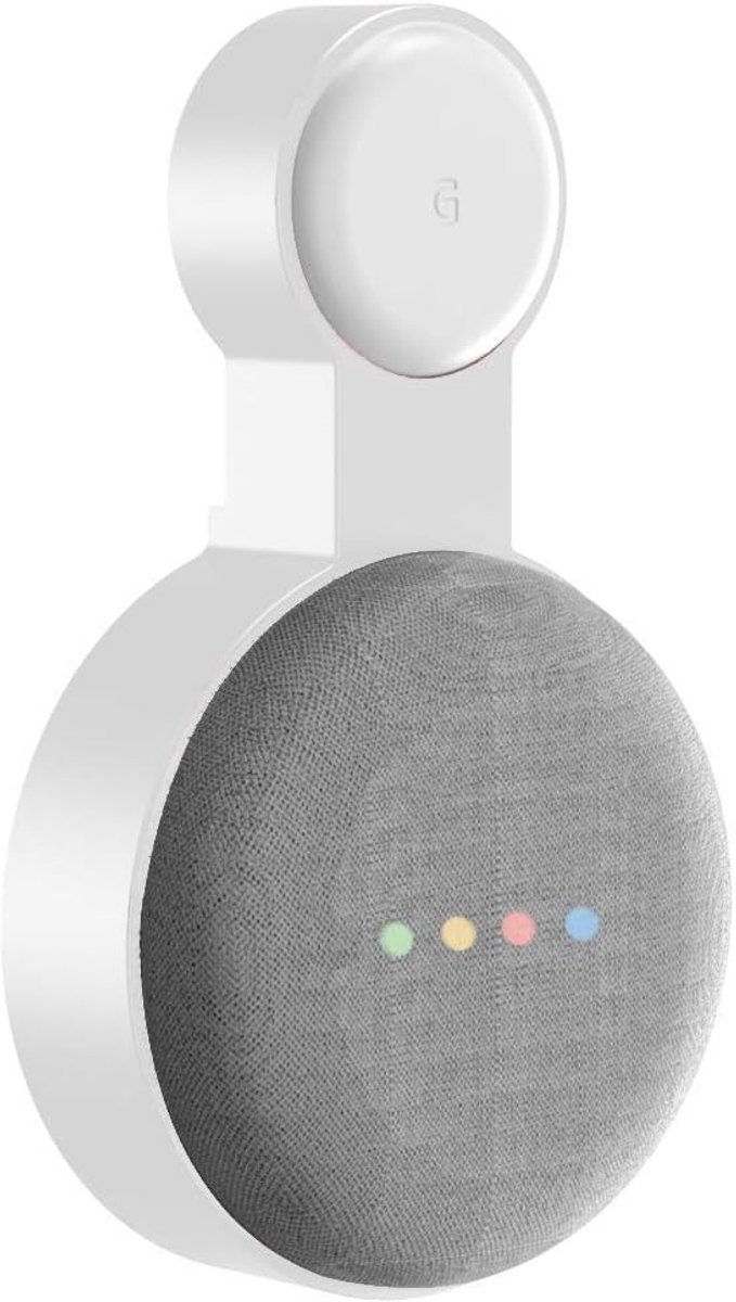 Honecumi Wall Mount for Google Nest Mini (2nd Generation), Cable Management, Space Saving Sockets, Elegant White - ShopVlot