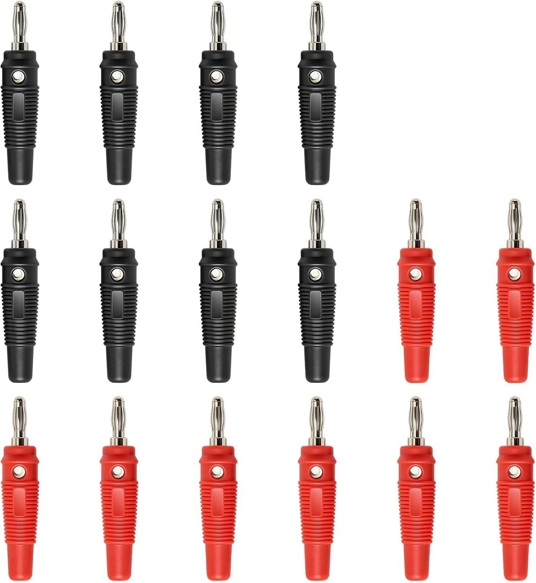 QLK 16PCS 4mm Banana Plugs Speaker Plug Audio Speaker Without Soldering Lantern Shape for Speakers, Wall Screen, Video - ShopVlot