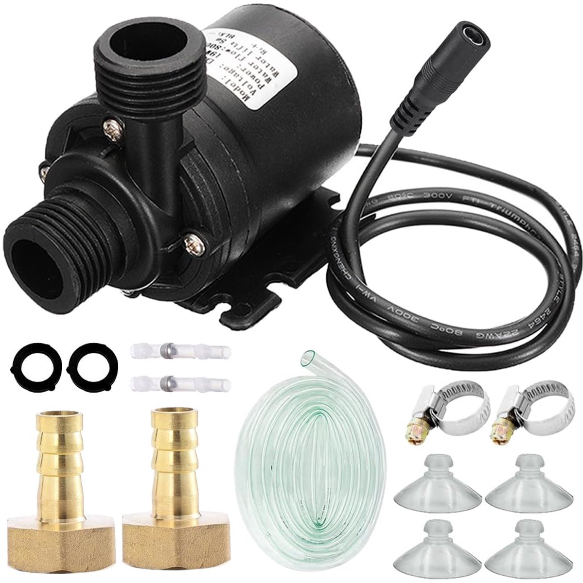 Mini borstelloze dompelpomp, DC 12 V, dompelwaterpomp met 780 l/u instelbare doorstroomaandrijving en 5 m pomphoogte - ShopVlot