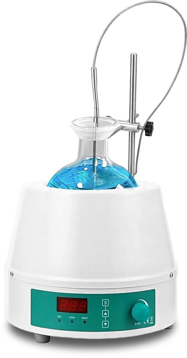 Verwarmingsmantel voor laboratorium, 1000 ml, elektrische verwarmingsmantel met digitale temperatuurweergave, 0-1600 - ShopVlot