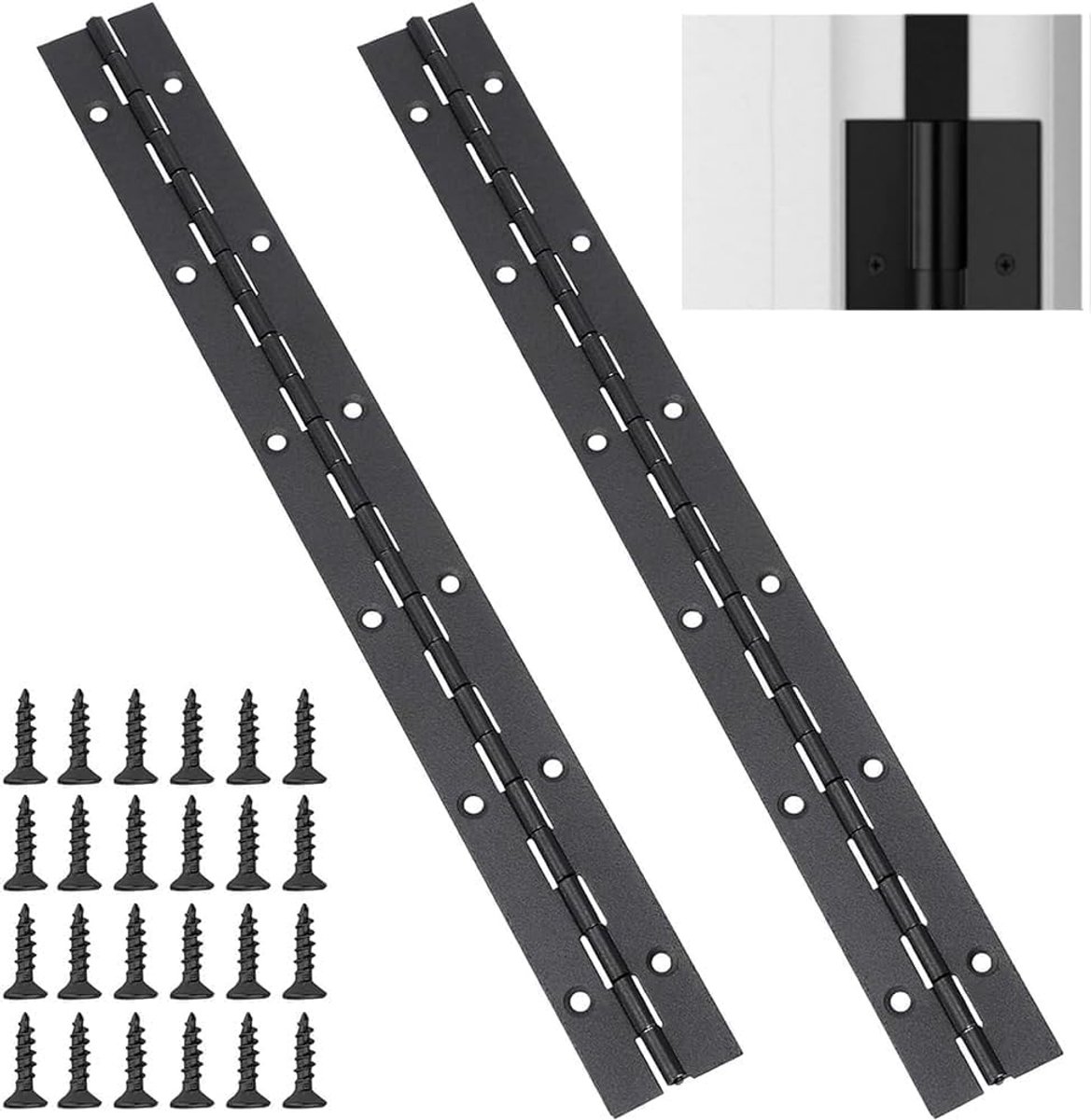 Piano Strap 30cm, 2Pcs Stainless Steel Hinge Piano Strap for Piano Cabinet Door (Black) - ShopVlot