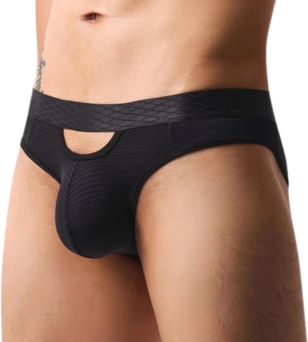 Men's briefs, transparent, mesh, thong, low waist, sexy, breathable, low waist, comfortable - ShopVlot