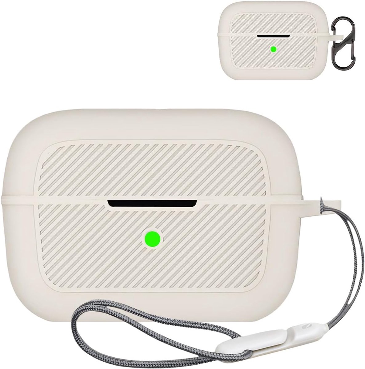 Wit siliconen etui voor Anker Soundcore C50i hoofdtelefoon-oplaadetui – krasbestendig, valbestendig hoesje, zachte - ShopVlot