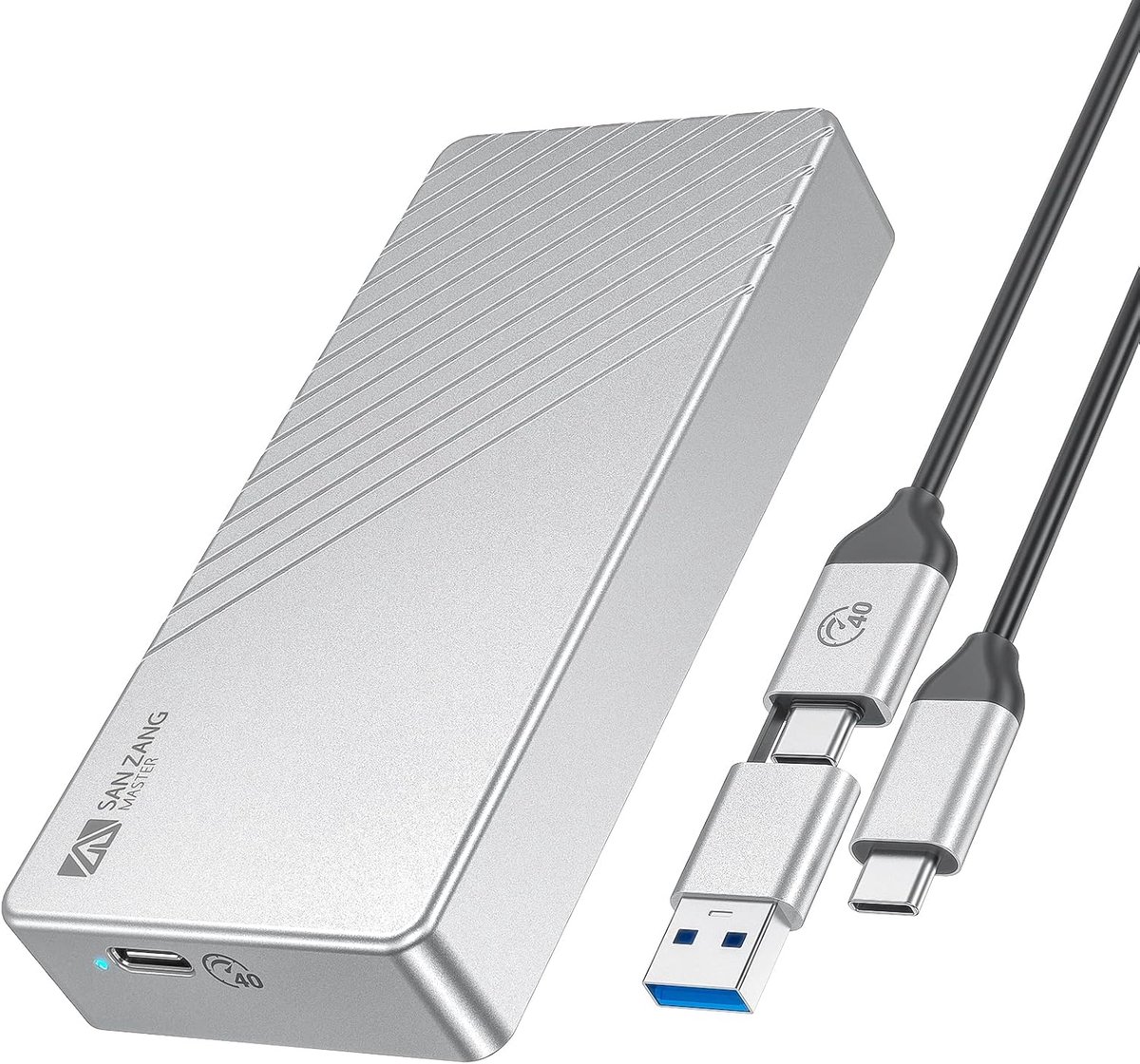 for Thunderbolt 3 (40gbps) M.2 NVMe SSD enclosure compatible with Thunderbolt 3/4 USB 3.2/3.1/3.0 Type A, SANZANG - ShopVlot