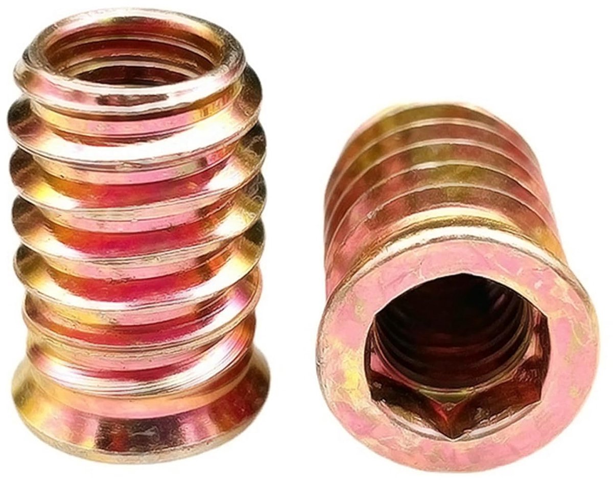 20 Pieces Screw Nuts M6x13mm,Galvanized,for Wooden Furniture - ShopVlot
